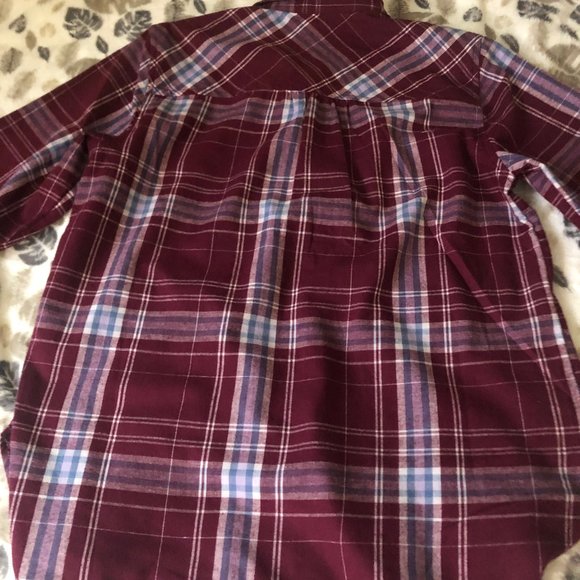 Time and Tru Women size S (4-6) Colorblock Maroon Long Sleeves Shirt - Picture 5 of 5